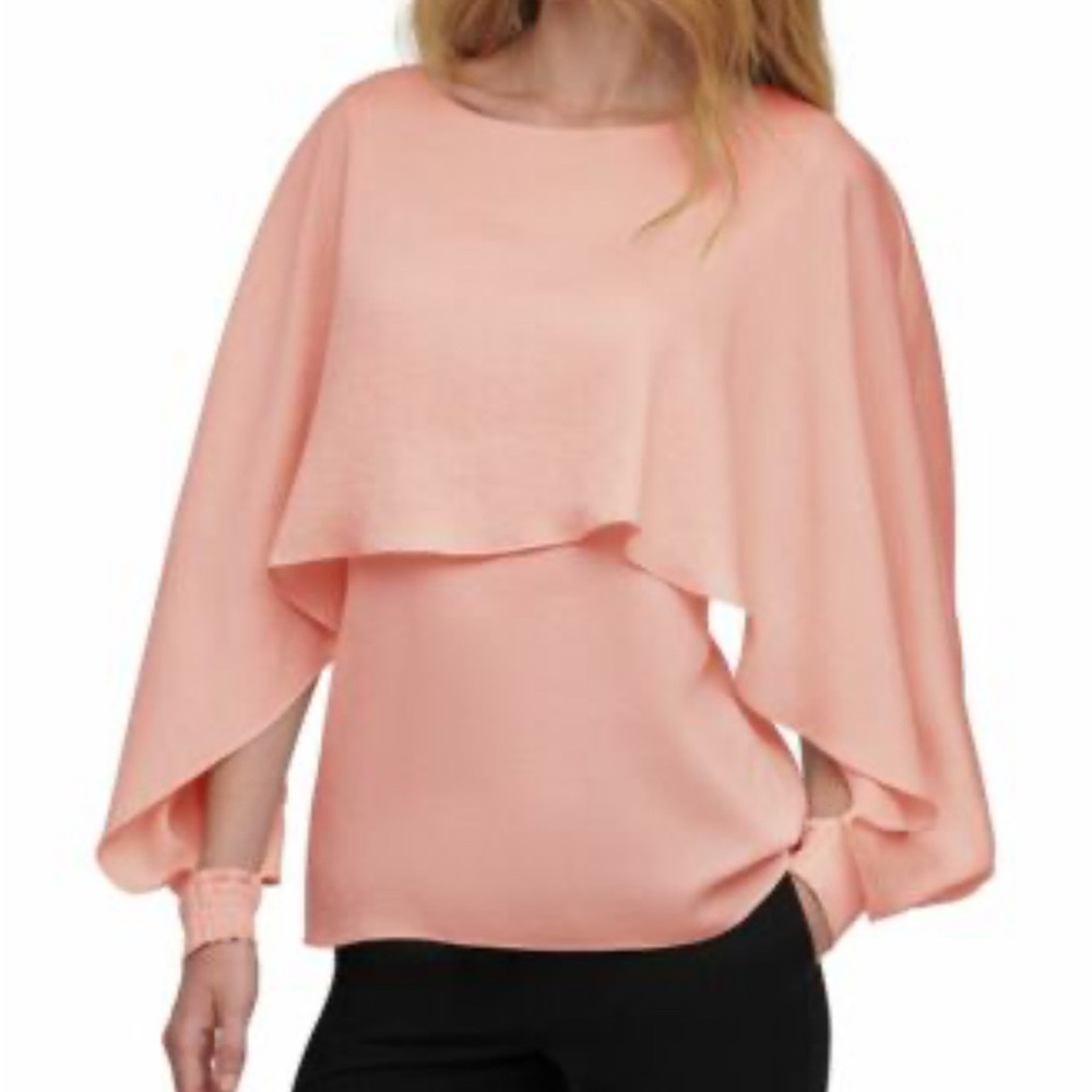 DKNY Women's Blouse in Soft Peach